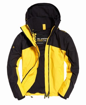 Superdry Arctic Exon Hooded SD-Windcheater Férfi Kabát Sötét Szürke/Narancssárga/Sárga | IOCSK0731